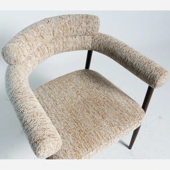 Retro Armchair With A Unique Buff Backrest Design Hot Transfer Frame high quality